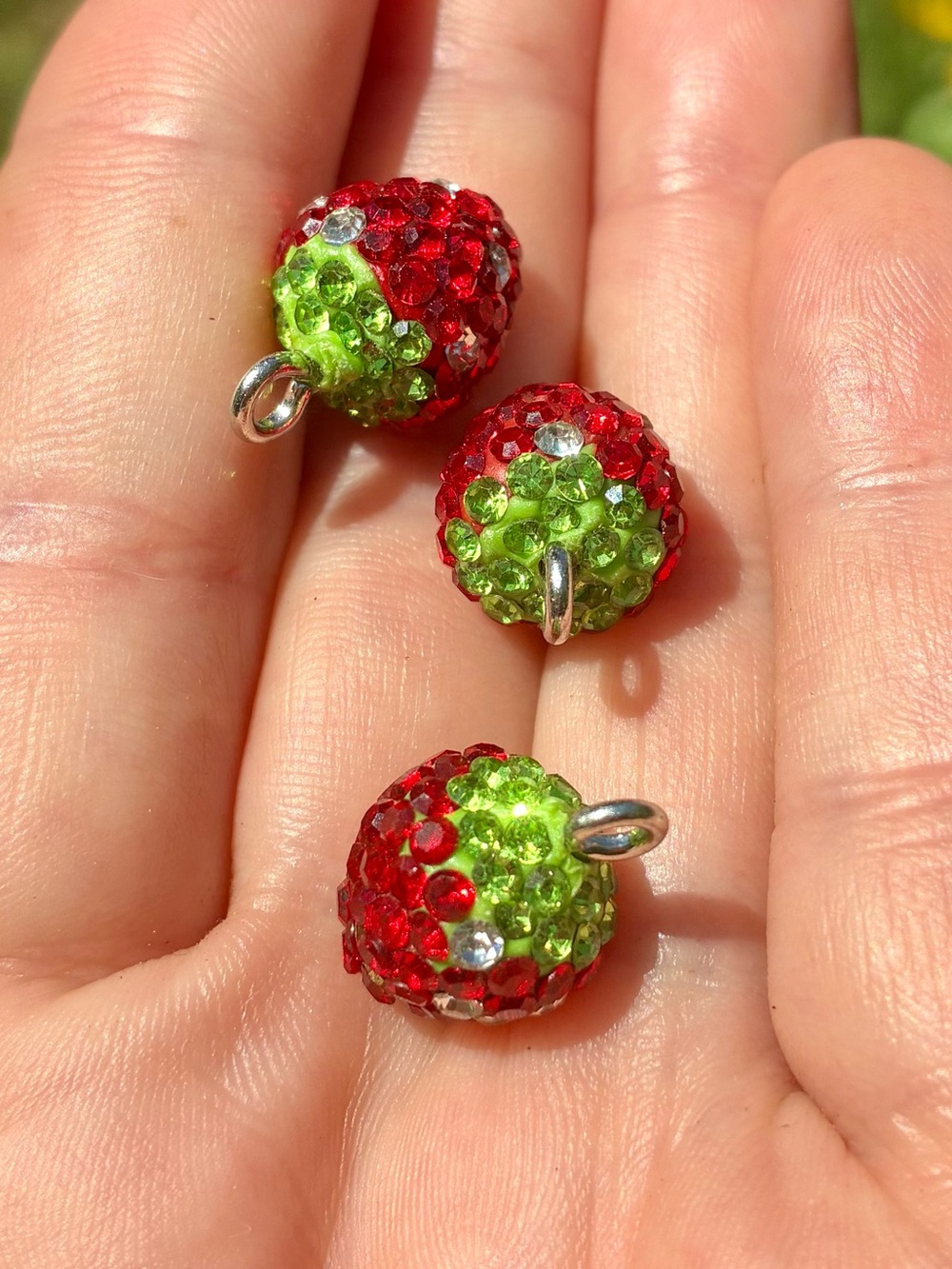 🍓Red Strawberry Rhinestone Charm Pendant - Women Jewelry